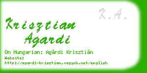 krisztian agardi business card